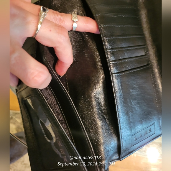 L.A.M.B by Gwen Stefani Leather Wallet Luxury Designer Celebrity Vintage Snap#48 - Picture 13 of 16